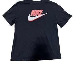 Nike Black Tee with Red and White Logo
